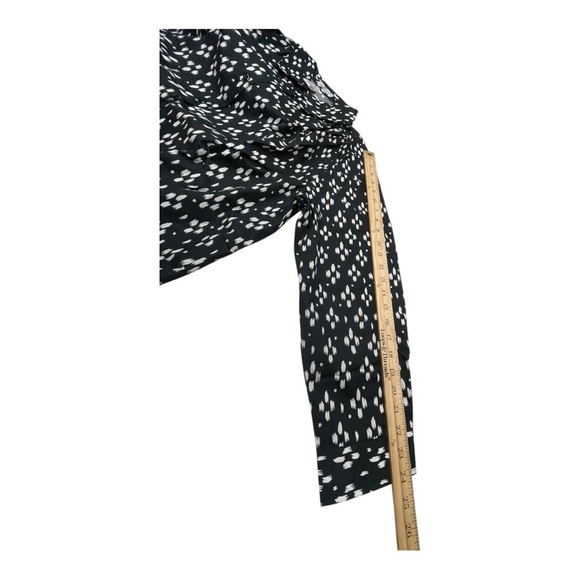 Roman’s Blouse Size 1X Black White Long Sleeves button down with collar - Picture 8 of 10